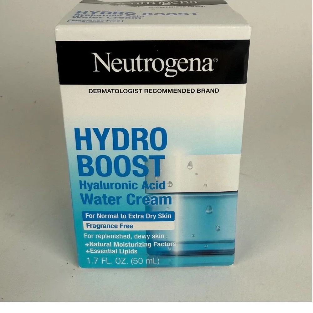 Neutrogena Water‎ Cream Hydro Boost Hyaluronic Acid Fragrance Free 1.7oz New